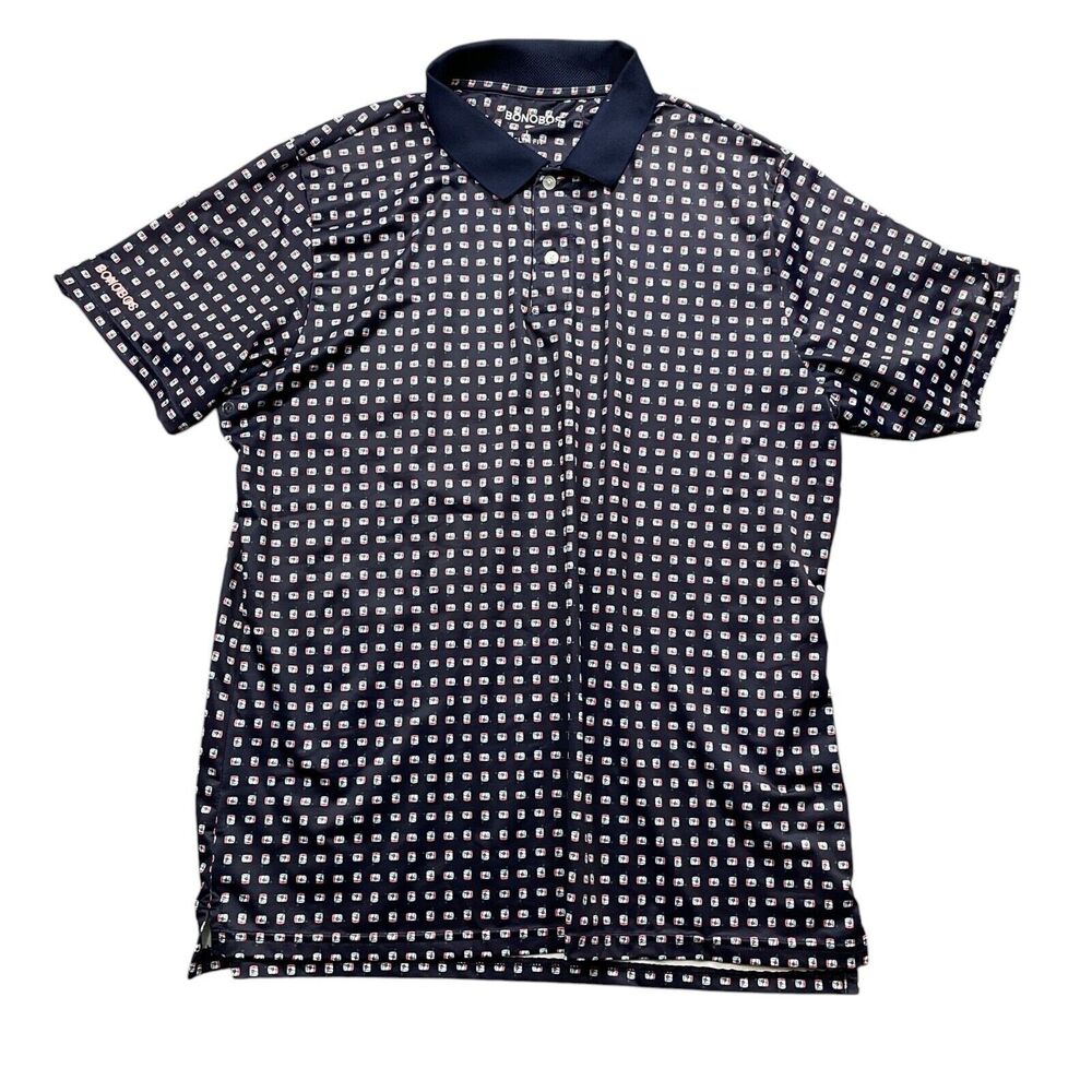 Bonobos Golf Large Slim Fit Blue Polo 1/4 Button